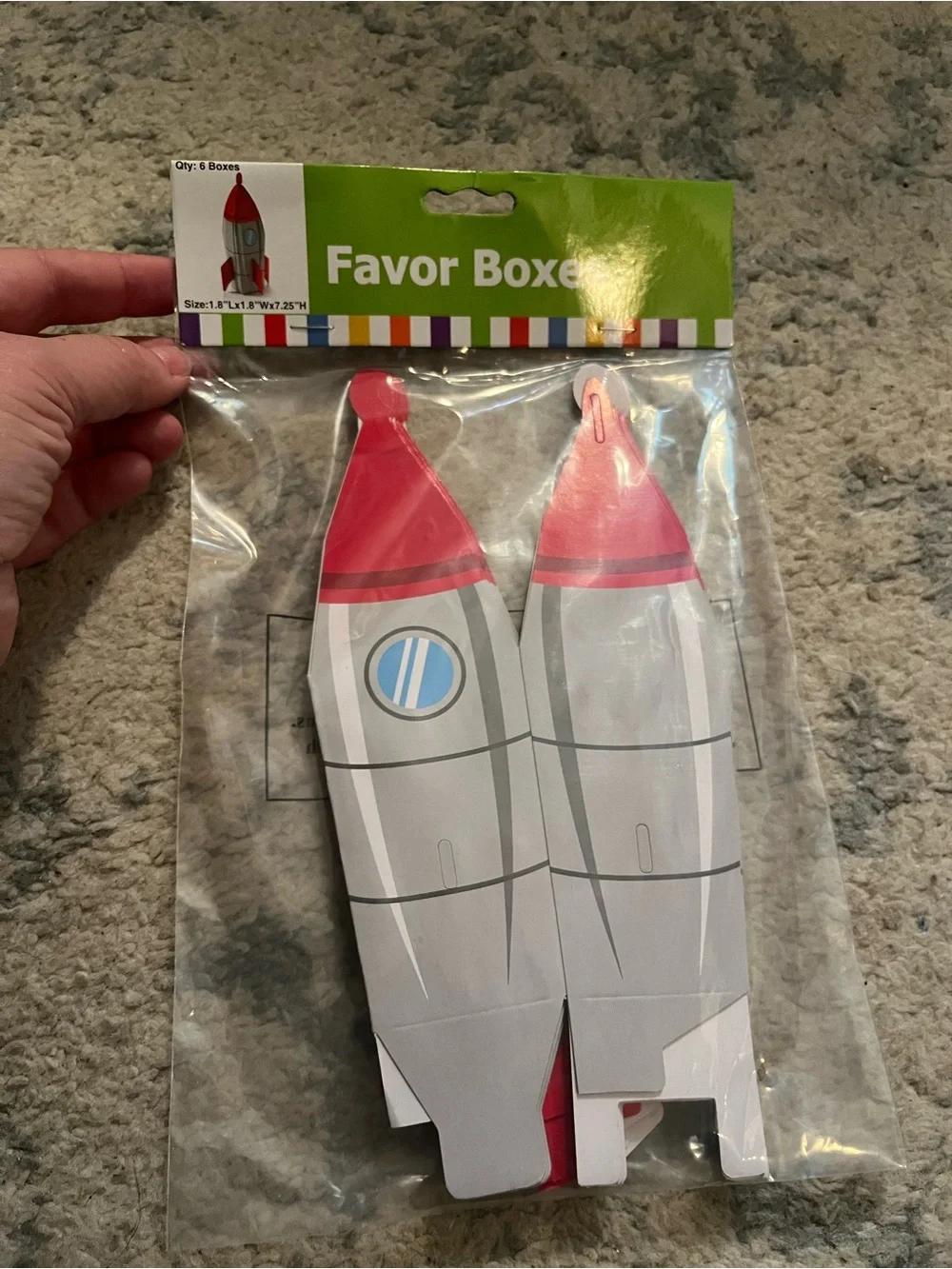 Favor Boxes Rocket Ship Party